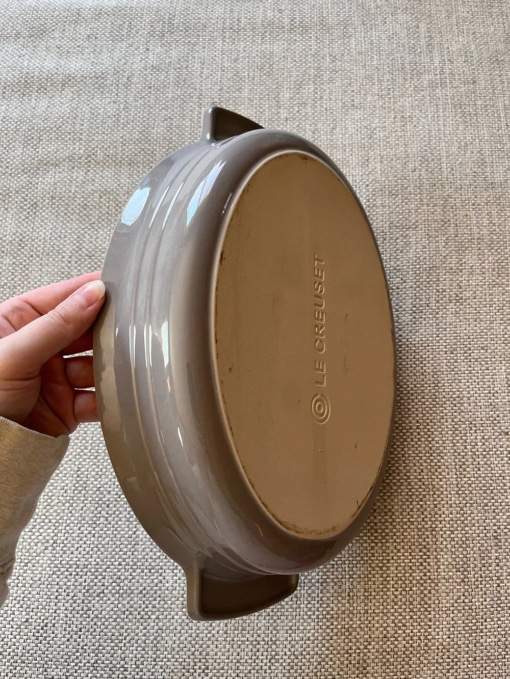 Le Creuset Stoneware Oval Dish Pan Mist Grey 27 cm